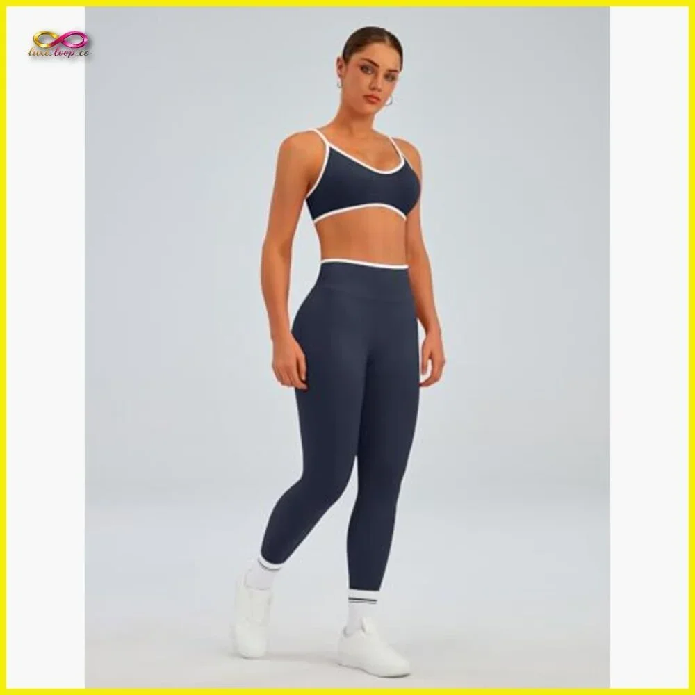 Seamless Scrunch Butt Lifting Leggings Padded Sports Bra Matching Set